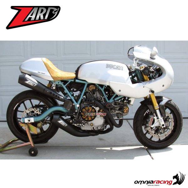 Impianto di Scarico Completo 2:2 Zard Inox nero Racing per Ducati Paul Smart / Sport 1000