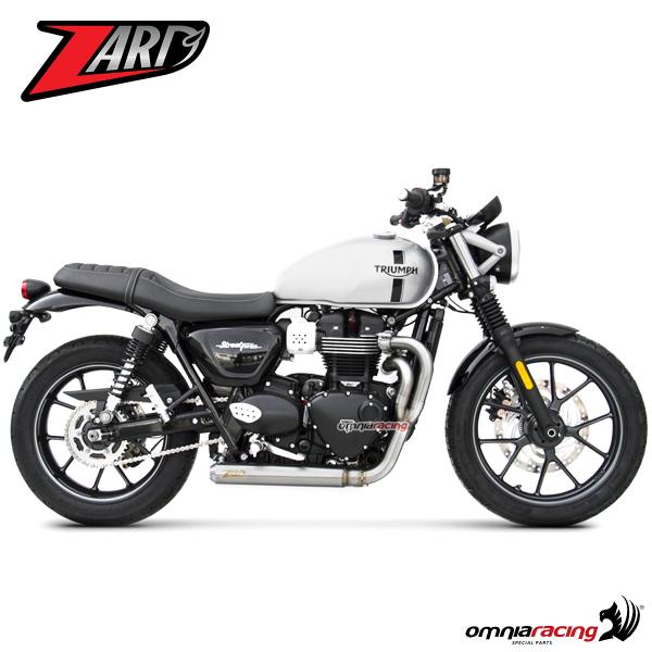 Zard full exhaust system steel silencer racing for Triumph Street Twin 2016>