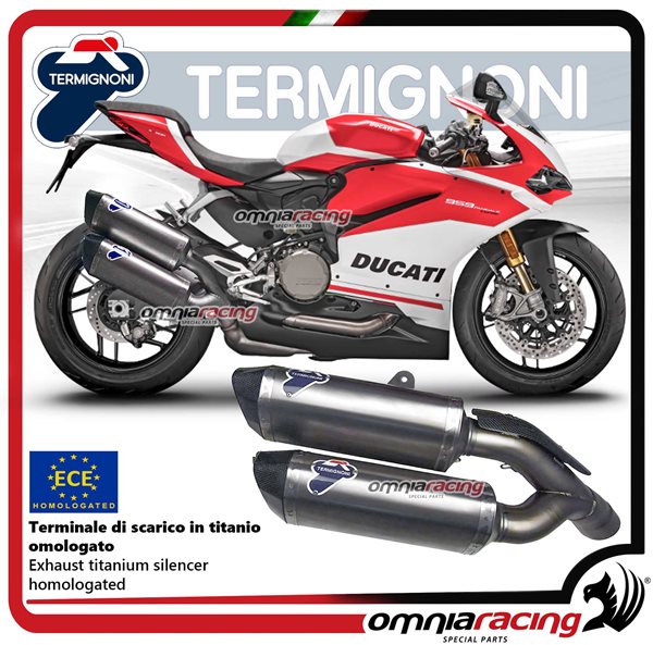 Termignoni FORCE pair of exhaust in titanium homologated for Ducati PANIGALE 959 2016>