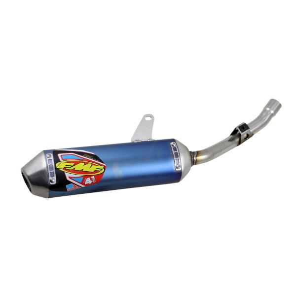 Terminale scarico FMF Factory 4.1 titanio blu Kawasaki KLX140 2008-2020