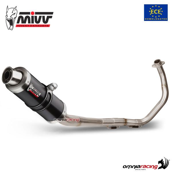 Mivv GP Black full exhaust system slip-on homologated black inox for Keeway RKF125 2021>