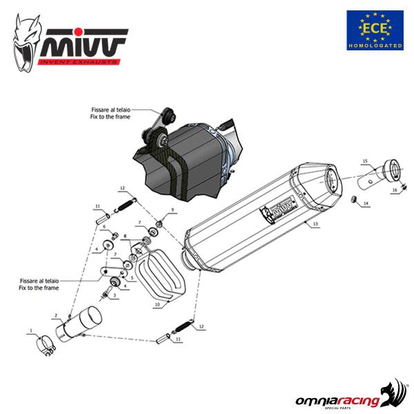 Mivv exhaust slip-on Speed edge approved steel BMW R1150GS 1999-2003