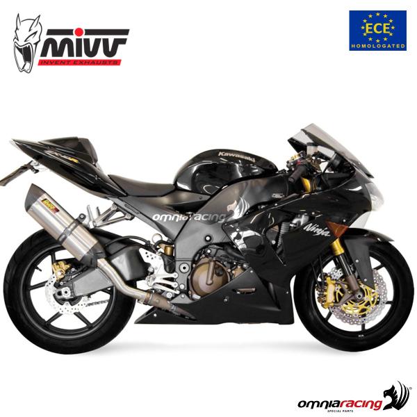 Mivv exhaust slip-on Suono approved steel Kawasaki ZX10R 2004-2005