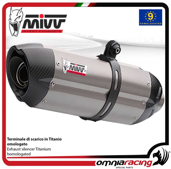 Mivv exhaust slip-on Suono approved titanium BMW R1200R 2008-2010