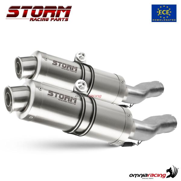 Storm GP pair of stainless steel exhaust slip-on homologated for KAWASAKI Z1000 2014 >