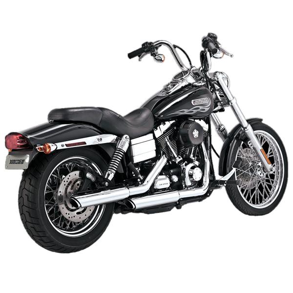 Coppia scarichi Vance&hines Twin Slash Cromato Harley Davidson Dyna Wide Glide Limited Edition 2001