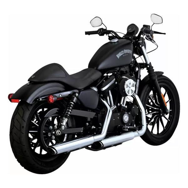 Vance&hines Chrome exhausts Twin Slash Harley Davidson XL1200C ABS Sportster Custom 2014-2017