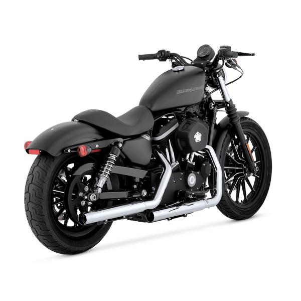 Coppia scarichi Vance&hines Straightshots Cromato Harley Davidson XL883R Roadster 2007-2013