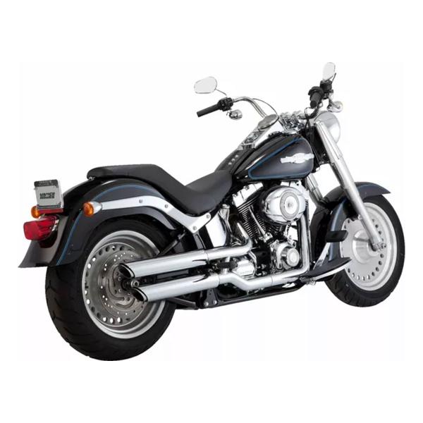 Coppia scarichi Vance&hines Twin Slash Cromato Harley Davidson Fat Boy 2007-2009