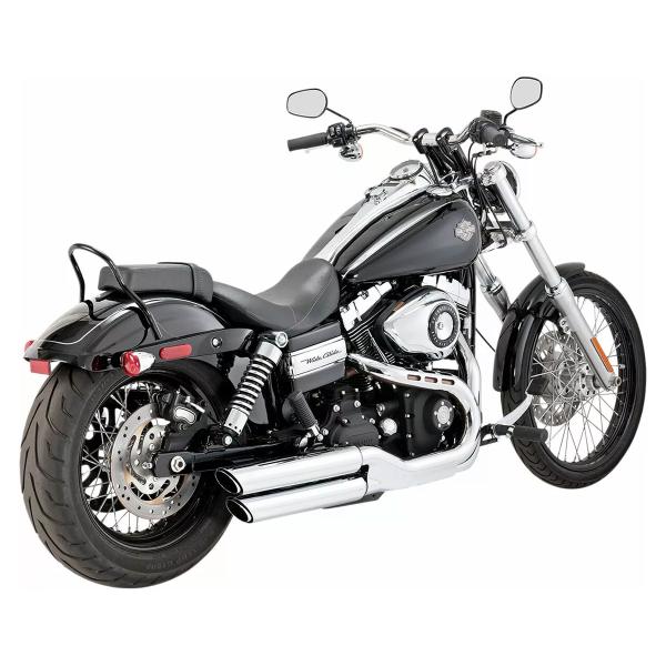 Vance&hines Chrome exhausts Twin Slash Harley Davidson Dyna Fat Bob 2009-2010