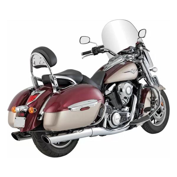 Vance&hines Chrome exhausts Twin Slash Kawasaki VN1700 ABS Vulcan Classic Tourer 2011-2012