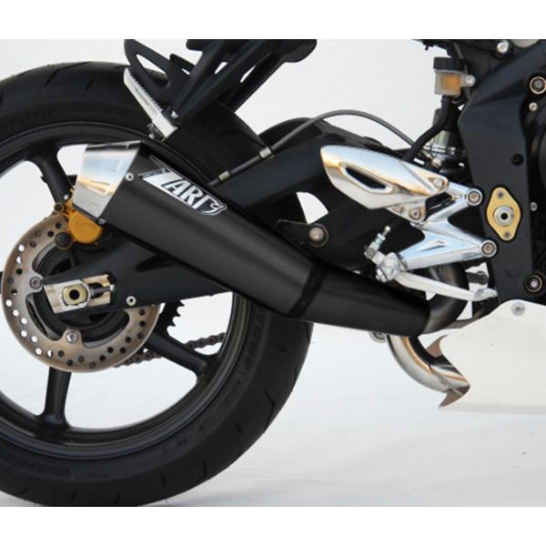 Zard conical racing slip on black steel exhaust Triumph Street Triple 675/R 2007-2012