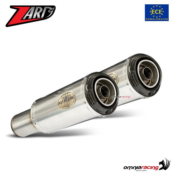 Zard SP pair of slip on exhaust steel with carbon cap approved for Triumph Speed Twin 1200 2019>