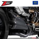 Zard Pair of Slip on Exhaust Black Steel Approved for Triumph Rocket 3 ...