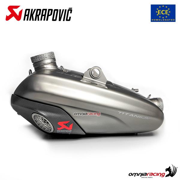 Akrapovic silencer titanium slipon exhaust system approved for Ducati Streetfighter V4/V4S 2020>