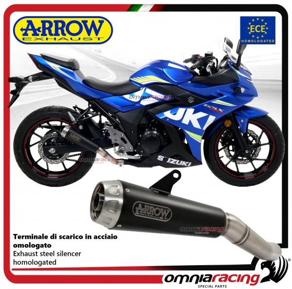 Arrow Pro Race Exhaust Slipon Steel Black Silencer Homologated For Suzuki Gsx250r 2017 71870prn