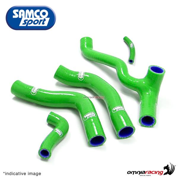 Samco hoses radiator kit color green for Kawasaki Z750 2004>2006
