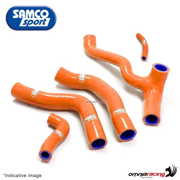 Samco hoses radiator kit color orange for KTM 125EXC 2008>2011