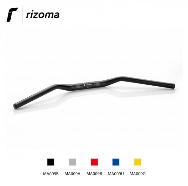 Rizoma variable section aluminum handlebar 22-29 mm universal conical handlebar black color