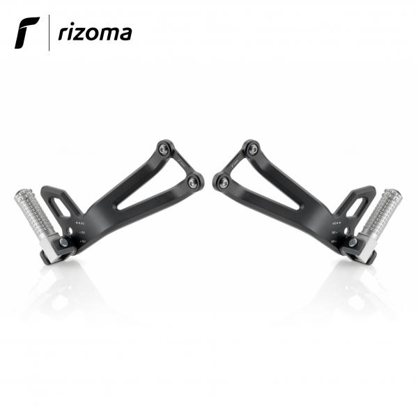Rizoma footpeg support kit black color for Yamaha MT09 / MT10 / Tracer 900 2014> / XSR900 2016>