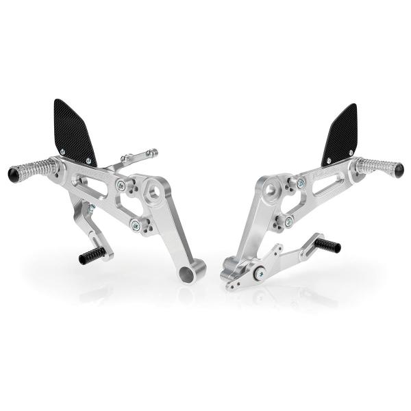 Paraxite silver adjustable rearsets Aprilia RS660 2021-2024