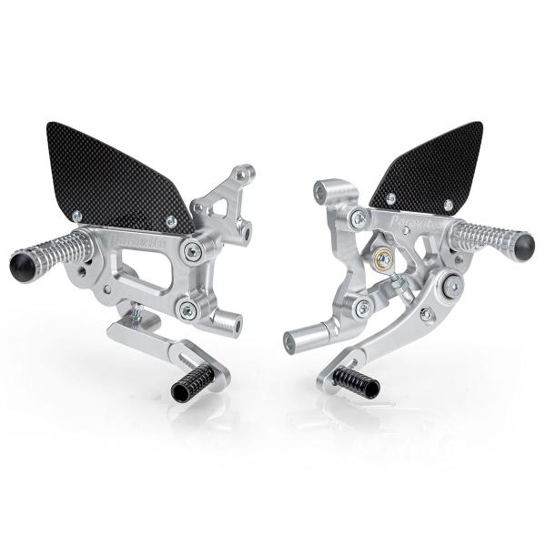 Paraxite silver adjustable rearsets Ducati 1199 Panigale 2012-2014