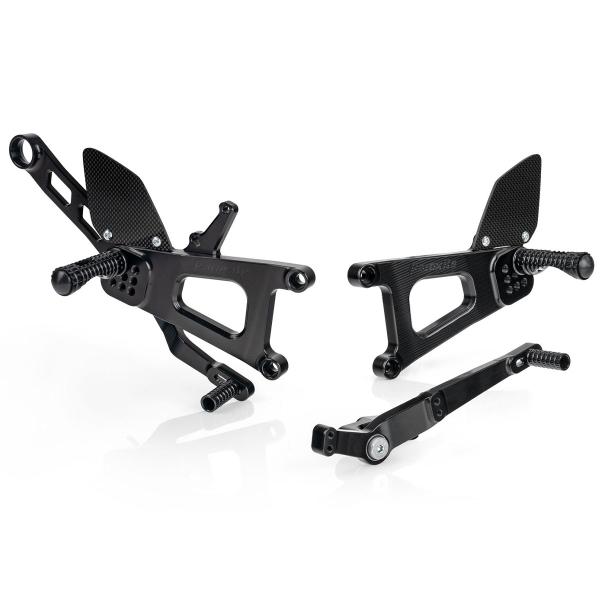 Paraxite black adjustable rearsets Yamaha YZF R1 2015-2019