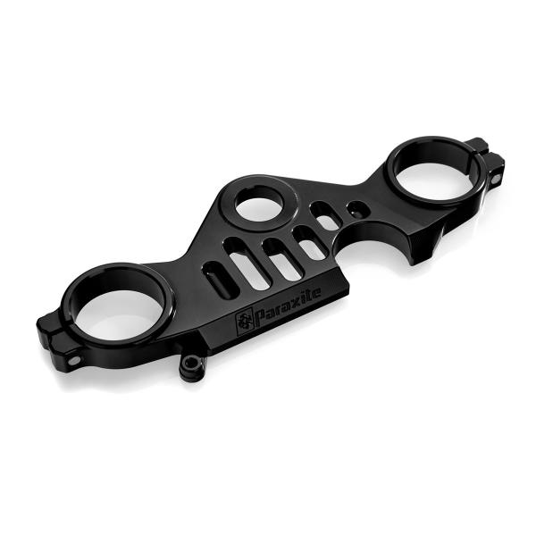 Paraxite black aluminum upper steering plate with key lock Yamaha R6 2017-2024