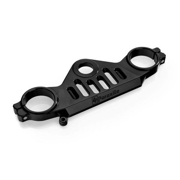 Paraxite black aluminum upper steering plate Yamaha R6 2017-2024