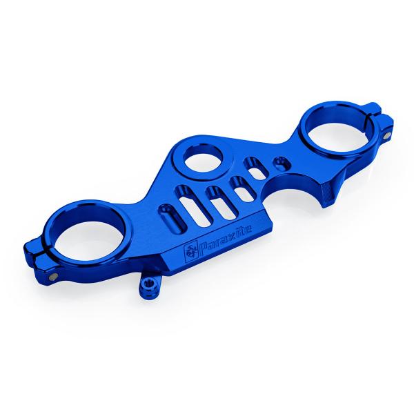 Paraxite blue aluminum upper steering plate with key lock Yamaha R1 2015-2019