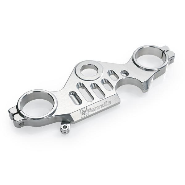 Paraxite silver aluminum upper steering plate with key lock Yamaha R1M 2015-2019