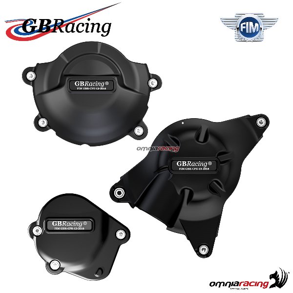 Complete engine crankcase cover protection set GBRacing for Yamaha YZF R6 2006-2023