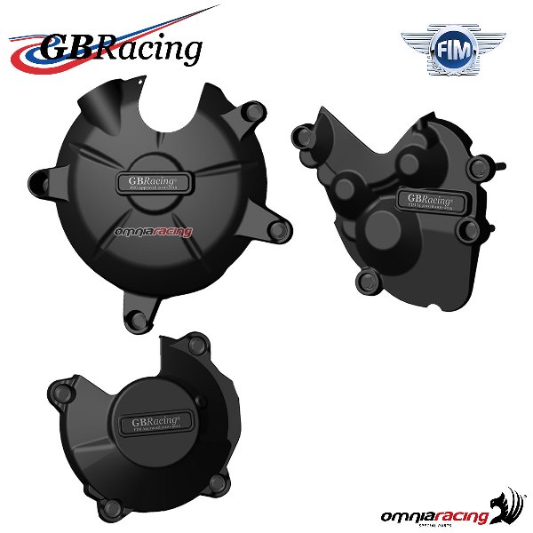 Complete engine crankcase cover protection set GBRacing Kawasaki Ninja ZX6R 2009-2012