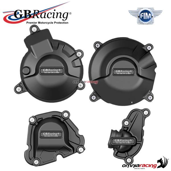 Complete engine crankcase cover protection set GBRacing for Yamaha MT09 2021-2023