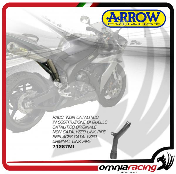 Arrow Non Catalyzed Central Link Pipe stainless steel for Yamaha YZF R1 2004>2006