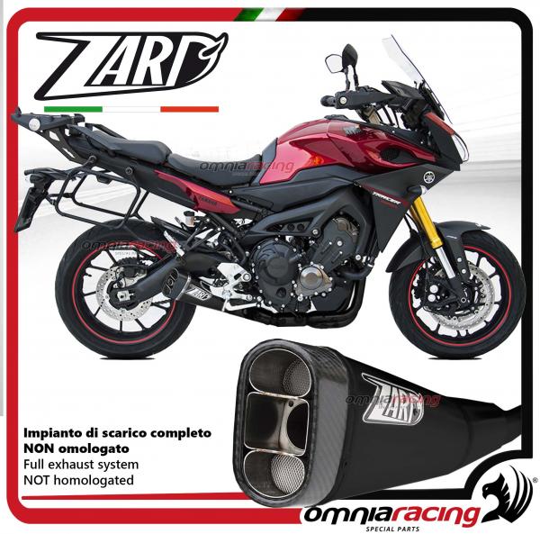 Zard impianto di scarico completo in acciaio nero racing per Yamaha MT09 Tracer 2015-2016