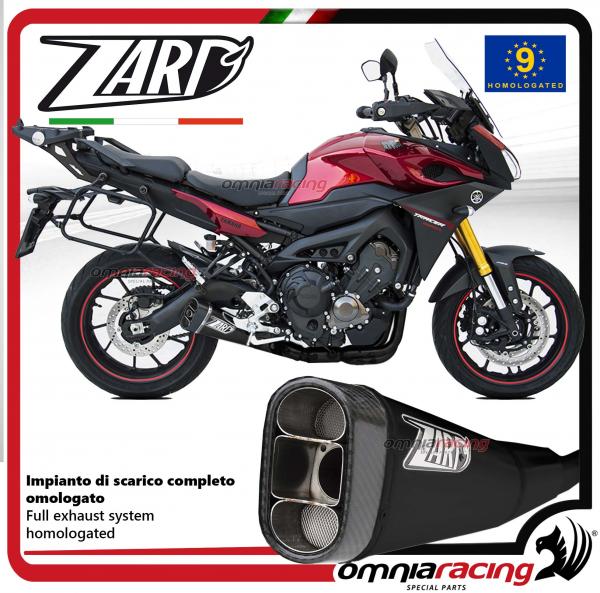 Zard impianto di scarico completo in acciaio nero omologato per Yamaha MT09 Tracer 2015>2016