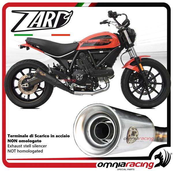 Zard Exhaust Steel Black Silencer Racing For Ducati Scrambler 400 Sixty2 16 Zd7ssrp2 Silencers