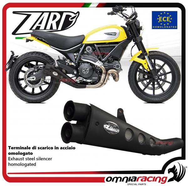 Zard Exhaust Steel Black Silencer Homologated Ducati Scrambler 800 15 Zd792ssop2 Silencers