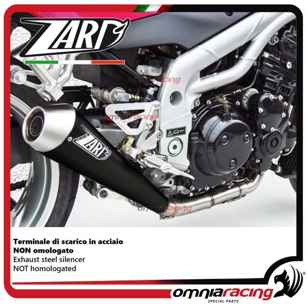 Zard exhaust slipon steel silencer not homologated for Triumph Speed Triple 955 2002>2004