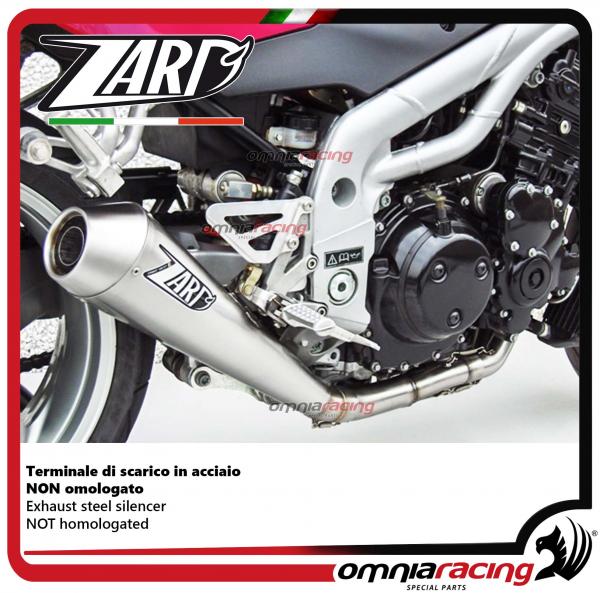 Zard terminale di scarico in acciaio non omologato per Triumph Speed Triple 955 2002>2004