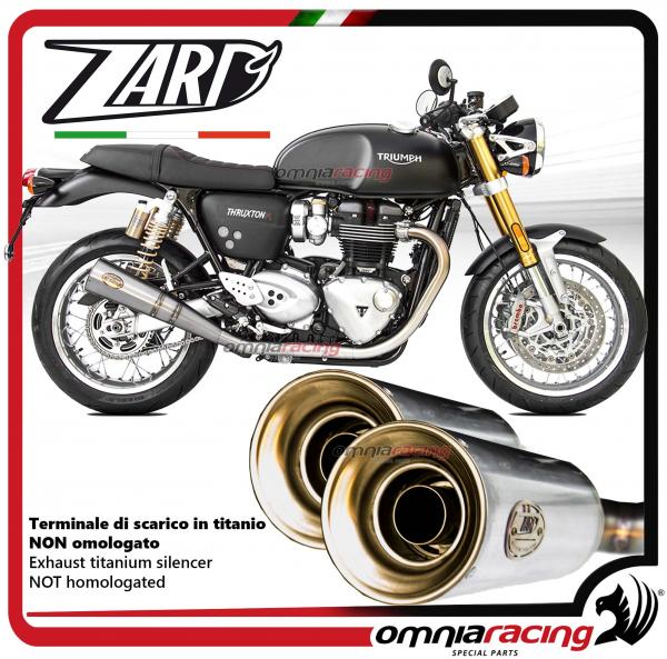 Zard coppia di terminali di scarico in titanio non omologato per Triumph Thruxton R 1200 2016>