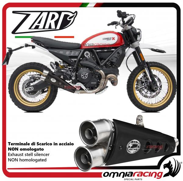 Zard terminale di scarico in acciaio NON omologato per Ducati Scrambler 800 Desert Sled 2017>