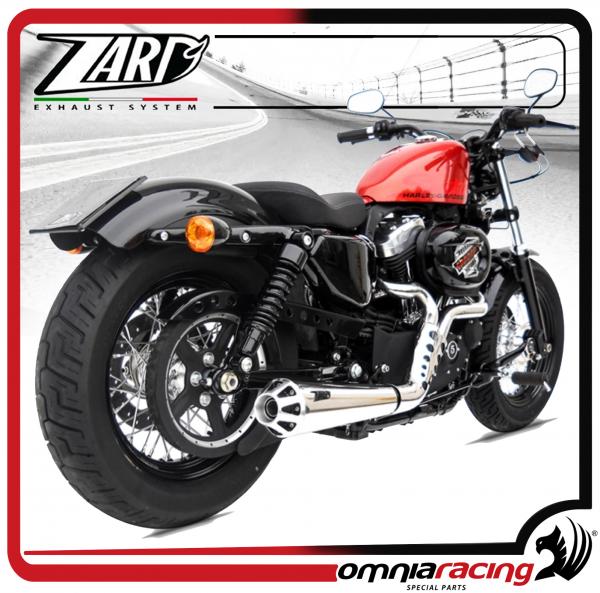 Zard Conical Mirror Homologated for Harley Davidson Sportster 883/1200 2014 14> Full Exhaust System