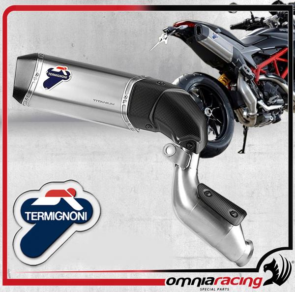 Termignoni D134 High Mount Titanium slip on exhaust Ducati Hypermotard 821/939 Hyperstrada 2013-2018