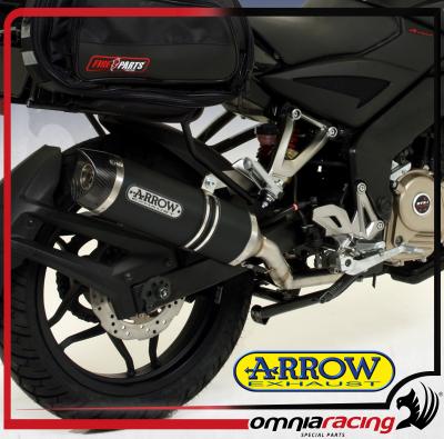 Arrow Thunder Dark Line Carby Slip On Exhaust System For Bajaj Pulsar 0 Ns 12 12 akn mi