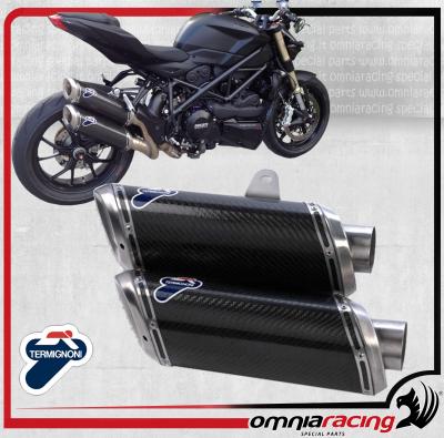 Termignoni D106 Carbon for Ducati StreetFighter 1098 2009 09>13 94dB Racing Slip On Exhausts