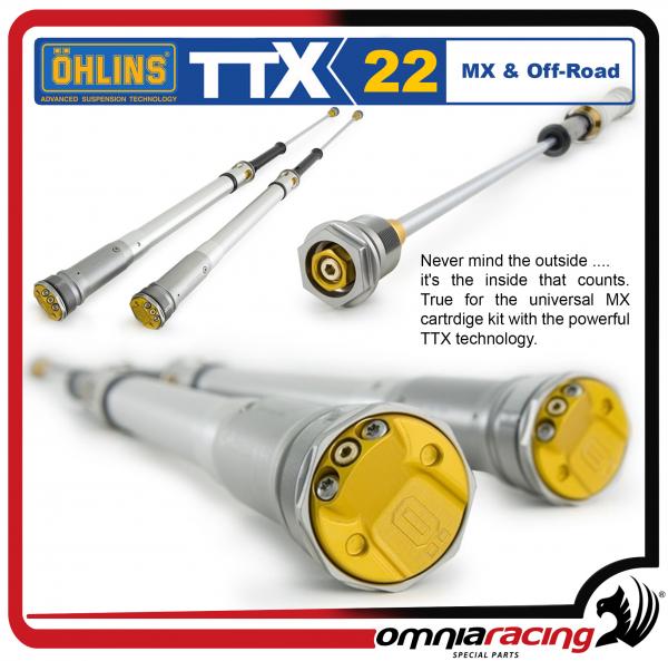 Ohlins Ttx22 Pressurized Adjustable Ttx 22mm Cartridges Kit for