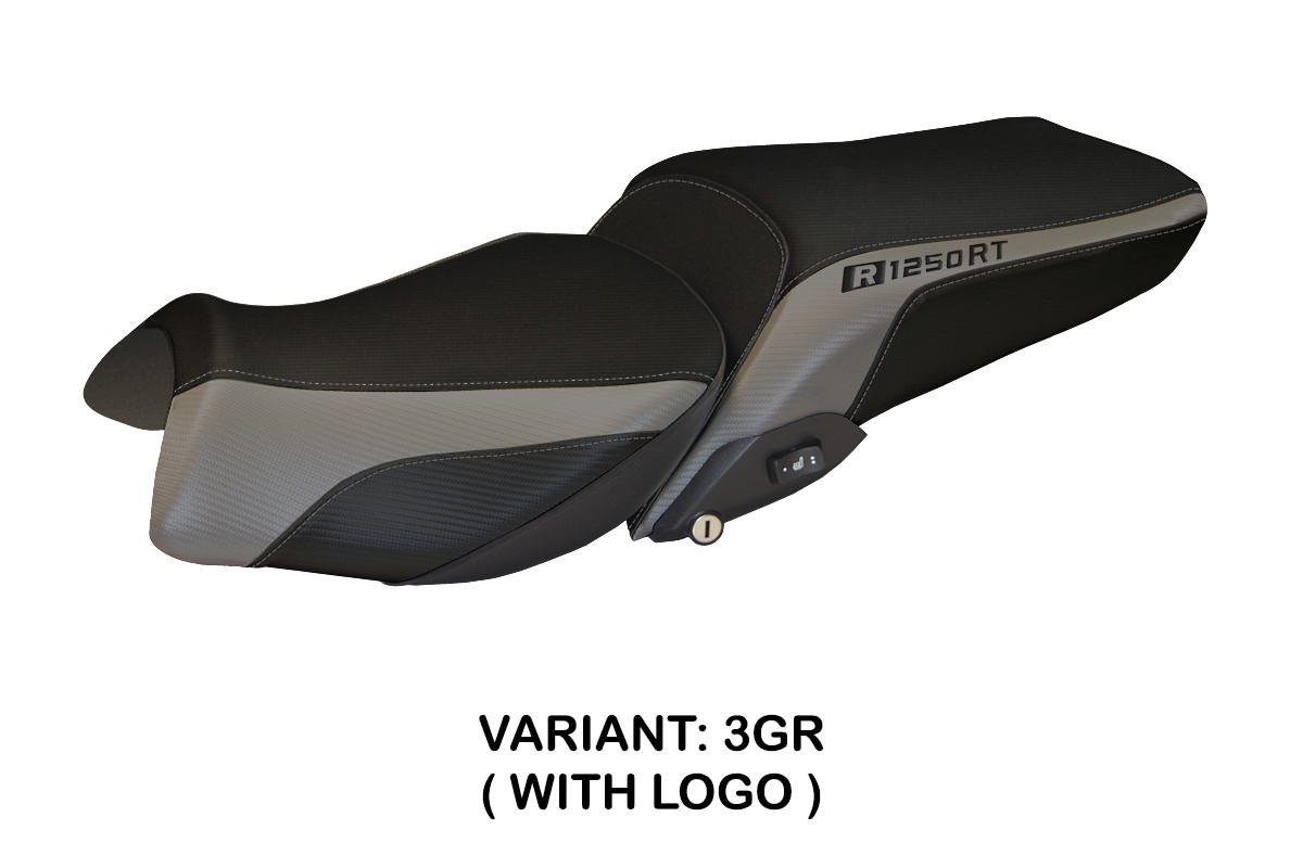 Saddle covering Alghero1 Standard grey with logo BMW R1250RT 2019-2023