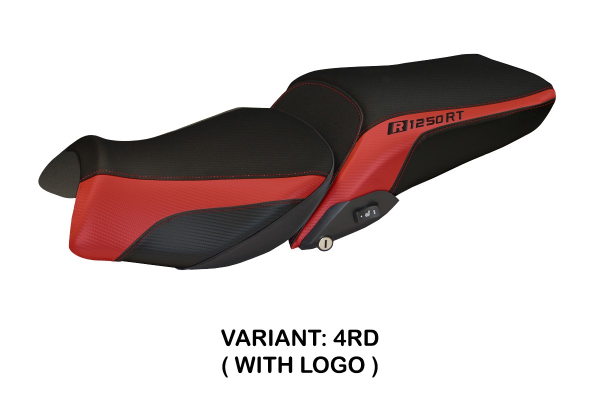 Saddle covering Alghero1 Standard red with logo BMW R1250RT 2019-2023